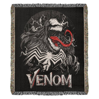 Venom Hand Cozy Woven Blanket HG | Spiderman Marvel Tapestry Throw | Suitable As Snuggle Blanket Or Woven Wall Hanging