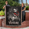Venom Hand Cozy Woven Blanket HG | Spiderman Marvel Tapestry Throw | Suitable As Snuggle Blanket Or Woven Wall Hanging