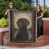 Proud Black Labrador Woven Blanket