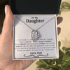 Gift For Daughter from Dad, Daughter Father Necklace, Daughter Gift Necklace for Women Adults Size Heart Necklace