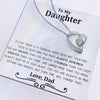 Gift For Daughter from Dad, Daughter Father Necklace, Daughter Gift Necklace for Women Adults Size Heart Necklace