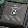 Mental Health Necklace Heart of a Warrior Necklace, Sister Gifts, Gift for Friend, Encouragement Gifts, Mental Health Awareness Gift