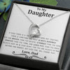 Gift For Daughter from Dad, Daughter Father Necklace, Daughter Gift Necklace for Women Adults Size Heart Necklace