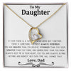 Gift For Daughter from Dad, Daughter Father Necklace, Daughter Gift Necklace for Women Adults Size Heart Necklace