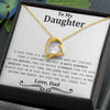 Gift For Daughter from Dad, Daughter Father Necklace, Daughter Gift Necklace for Women Adults Size Heart Necklace