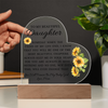 To My Beautiful Daughter "Someday When The Pages of My Life End" Acrylic Heart Plaque, Daughter Gift, Unique Sentimental Gift From Mom