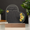 To My Beautiful Daughter "Someday When The Pages of My Life End" Acrylic Heart Plaque, Daughter Gift, Unique Sentimental Gift From Mom