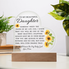To My Beautiful Daughter "Someday When The Pages of My Life End" Acrylic Heart Plaque, Daughter Gift, Unique Sentimental Gift From Mom