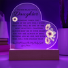 To My Beautiful Daughter "Someday When The Pages of My Life End" Acrylic Heart Plaque, Daughter Gift, Unique Sentimental Gift From Mom
