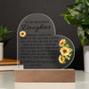 To My Beautiful Daughter "Someday When The Pages of My Life End" Acrylic Heart Plaque, Daughter Gift, Unique Sentimental Gift From Mom