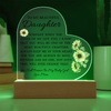 To My Beautiful Daughter "Someday When The Pages of My Life End" Acrylic Heart Plaque, Daughter Gift, Unique Sentimental Gift From Mom