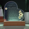 To My Beautiful Daughter "Someday When The Pages of My Life End" Acrylic Heart Plaque, Daughter Gift, Unique Sentimental Gift From Mom