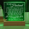 To My Husband Can't Live Without You Acrylic Plaque, Anniversary Gift to Husband, Best Wedding Gift Idea, Sentimental Gift to Husband