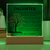 Daughter Keepsake - Lamp of Love, Unique Birthday Gift for Daughter, Daughter's Christmas Gift, Heartfelt Gift for Daughter, Daughter's Gift