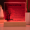 Daughter Keepsake - Lamp of Love, Unique Birthday Gift for Daughter, Daughter's Christmas Gift, Heartfelt Gift for Daughter, Daughter's Gift