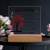 Daughter Keepsake - Lamp of Love, Unique Birthday Gift for Daughter, Daughter's Christmas Gift, Heartfelt Gift for Daughter, Daughter's Gift