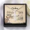 To My Godson Lion Necklace From Godmother I'll Stay There Forever Godson Birthday Graduation Christmas Customized Gift Box Message Card