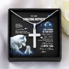 To My Nephew Necklace From Aunt Uncle Moon Wolf Nephew Birthday Gifts Graduation Christmas Customized Gift Box Message Card