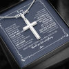 To My Step Dad Cross Necklace From Stepdaughter Thank You For Stepping Up Stepfahter Fathers Day Christmas Customized Gift Box Message Card
