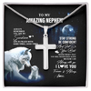 To My Nephew Necklace From Aunt Uncle Moon Wolf Nephew Birthday Gifts Graduation Christmas Customized Gift Box Message Card