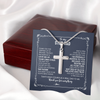 To My Step Dad Cross Necklace From Stepdaughter Thank You For Stepping Up Stepfahter Fathers Day Christmas Customized Gift Box Message Card
