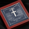 To My Step Dad Cross Necklace From Stepdaughter Thank You For Stepping Up Stepfahter Fathers Day Christmas Customized Gift Box Message Card