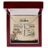 To My Godson Lion Necklace From Godmother I'll Stay There Forever Godson Birthday Graduation Christmas Customized Gift Box Message Card