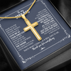 To My Step Dad Cross Necklace From Stepdaughter Thank You For Stepping Up Stepfahter Fathers Day Christmas Customized Gift Box Message Card