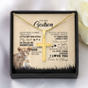 To My Godson Lion Necklace From Godmother I'll Stay There Forever Godson Birthday Graduation Christmas Customized Gift Box Message Card