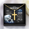 To My Nephew Necklace From Aunt Uncle Moon Wolf Nephew Birthday Gifts Graduation Christmas Customized Gift Box Message Card