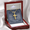 To My Step Dad Cross Necklace From Stepdaughter Thank You For Stepping Up Stepfahter Fathers Day Christmas Customized Gift Box Message Card