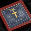 To My Step Dad Cross Necklace From Stepdaughter Thank You For Stepping Up Stepfahter Fathers Day Christmas Customized Gift Box Message Card