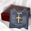 To My Step Dad Cross Necklace From Stepdaughter Thank You For Stepping Up Stepfahter Fathers Day Christmas Customized Gift Box Message Card