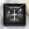Gift for Son, Son Cross Necklace, Necklace for Boy, Gift Set for Son, To My Son Necklace, Gift for Son from Mom, Wolf Son