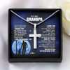 To My Grandpa Necklace From Granddaughter Grandson Thank You Grateful Love Birthday Fathers Day Christmas Customized Gift Box Message Card