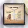 To My Grandson Necklace From Grandma Papa Whenever You Feel Horse Grandson Birthday Gifts Graduation Christmas Customized Gift Box Message Card