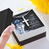 To My Grandson Wolf Necklace From Grandma Papa Always Remember Grandson Birthday Graduation Christmas Customized Gift Box Message Card