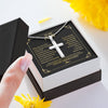 To My Man Necklace When You Wear This Cross Boyfriend Husband For Him Groom Birthday Anniversary Day Christmas Customized Gift Box Message Card