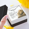 To My Bonus Son Necklace from Stepdad Whenever You Fell Overwhelmed Lion Stepson Birthday Christmas Customized Gift Box Message Card