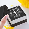 Gift for Son, Son Cross Necklace, Necklace for Boy, Gift Set for Son, To My Son Necklace, Gift for Son from Mom, Wolf Son
