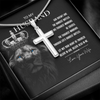 God Creates The Toughest Warriors, Personalized Cross Necklace, Gifts For Him