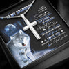 To My Grandson Wolf Necklace From Grandma Papa Always Remember Grandson Birthday Graduation Christmas Customized Gift Box Message Card