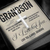 Personalized To My Grandson Stainless Cross Necklace From Grandparents Jewelry Gift For Grandson Wherever Your Journey In Life May Take You