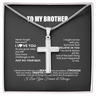 To My Brother Necklace From Sister Smarter Than You Think Brother Birthday Christmas Customized Gift Box Message Card