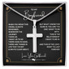 Boyfriend Men Necklace, Valentine Day Gift Idea, Gift for Boyfriend Silver Necklace From Girlfriend, The Love I Want Cross