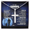 To My Grandpa Necklace From Granddaughter Grandson Thank You Grateful Love Birthday Fathers Day Christmas Customized Gift Box Message Card