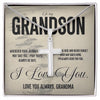 Personalized To My Grandson Stainless Cross Necklace From Grandparents Jewelry Gift For Grandson Wherever Your Journey In Life May Take You