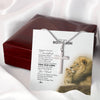 To My Bonus Son Necklace from Stepdad Whenever You Fell Overwhelmed Lion Stepson Birthday Christmas Customized Gift Box Message Card