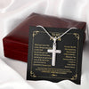 To My Man Necklace When You Wear This Cross Boyfriend Husband For Him Groom Birthday Anniversary Day Christmas Customized Gift Box Message Card