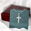 Gift to Dad, Cross Necklace for Dad, My Dreams, Faithful Cross Necklace, Gift Necklace with Message Card, Your little girl